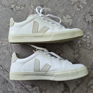 Veja Campo Leather White Natural Size US 9, EUR 40